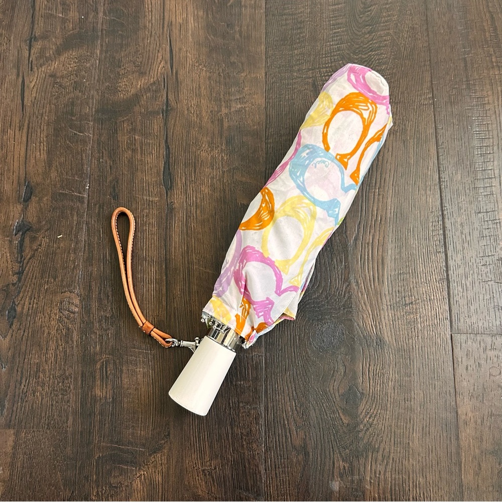 Coach rainbow logo umbrella